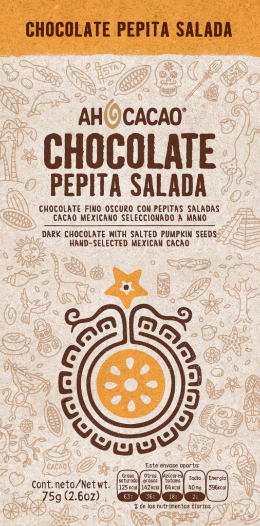 Chocolate pepita salada 75g